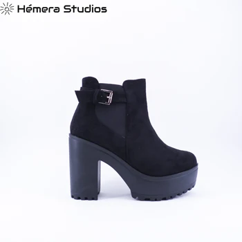 Hemera Studios potītes zābaki sieviešu ziemas 2020 zābaki Sieviešu platforma rāvējslēdzēju kurpes sieviešu ikdienas multicolor