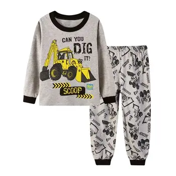 Pelēks Meklētājs Bērnu Pidžamas Apģērbu Komplekti Bērnu Zēnu Pidžamas 2GAB Uzvalks Kokvilnas Ilgi Tee Krekli, Bikšu Bērnu Apģērbu Komplekts 2-7Year