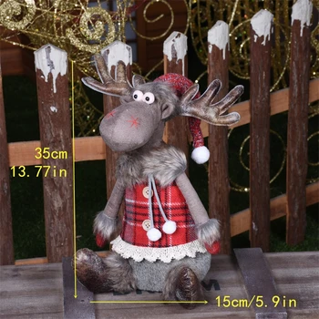 Ziemassvētku Eglīšu Rotājumi Ziemassvētki Home Decoration Accessories Ziemassvētku Lelle Elk Decoracion Navidad Priecīgus Ziemassvētkus