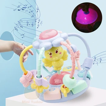 0-12 Mēneši Bērnu Mūzikas Instrumenti Rotaļlietas Krāsains Elektriskā Krelles Labirints Bumbu Zīdaiņu Plastmasas Gudrs Grabēt Rotaļlietas Bērniem