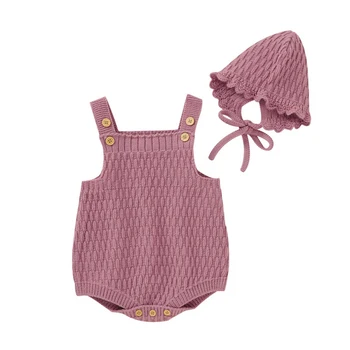 0-24M Baby Romper Ziemas Apģērbu, trikotāžas-Adītas Siltas Romper Ar Cepuri Zīdaiņu Toddler Jumpsuit Jaundzimušo Meitene Zēnu Drēbes 2020