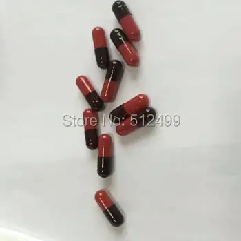 1# 1000pcs 1 izmērs Augstas kvalitātes krāsainu cietā želatīna tukšas kapsulas, sarkani melnā želatīna kapsulas ,savienotas vai atdalītas kapsulas