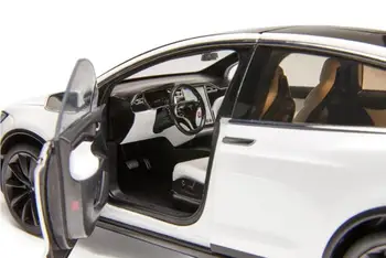 1:18 Lējumiem Modeli Tesla Model X P100D SUV Sakausējuma Rotaļu Auto Miniatūras Kolekcija Dāvanas Karstā Pārdošanas
