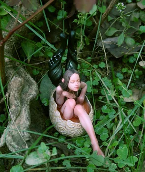 1/20 fantāzija meitene ar gariem matiem Sveķu attēls Modelis komplekti, Miniatūras gk Unassembly Unpainted