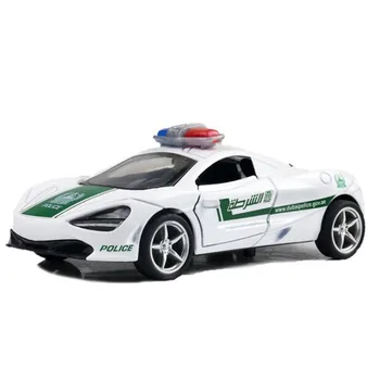 1:32 Mēroga Rotaļu Auto Dubaijas Policijas VTN Maseraties Auto Bugattis Chiron Metālu Sakausējumu Sporta Auto Diecasts Transportlīdzekļu Modelis Rotaļlietas Suvenīru