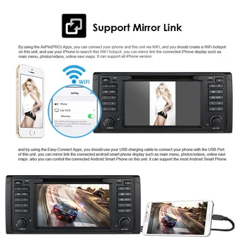 1 din Android 10 Auto DVD Atskaņotājs BMW X5 E53 E39 GPS Stereo Audio Navigācijas Multimediju Ekrāns Galvas Vienības dvd automotivo 2GRAM