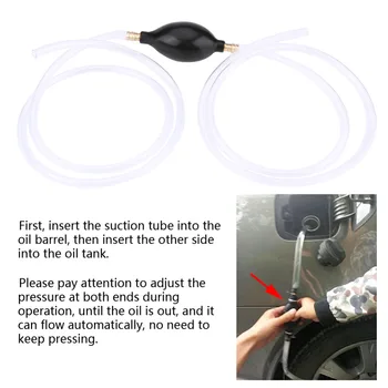 1 gab. Melnā Caurspīdīgu Krāsu Roku Sifons Degvielas Sūknis Rokas Sūknis Ar 1m garu elastīgu PVC šļūtene tīra vara interfeiss eļļa-apliecinājums