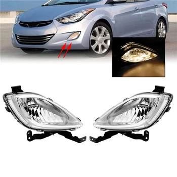 1 Pāris Automašīnas Priekšējo Buferi Dienas Gaitas Lukturi Black Apvalks Miglas Lukturi Ar Vadu Maiņa Par Hyundai Elantra 2011 2012 2013