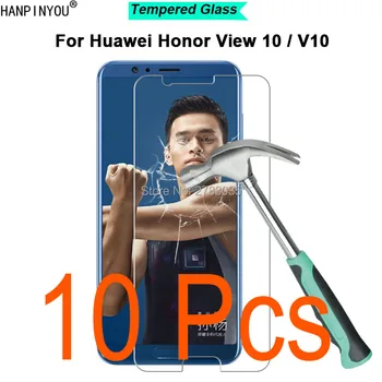 10 Gab./Lote Huawei Honor Skats 10 V10 9H Cietība 2.5 D Ultra-plānas Rūdīta stikla, Rūdīta Stikla Filmu Ekrāna Aizsargs Aizsargātu Aizsargs
