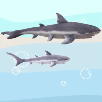 100/140cm Jaunā Stila Imitācijas Pelēkā Haizivs Plīša Rotaļlietas Big Fish Auduma lelle Haizivs pildījumu plīša dzīvnieki lelle Bērnu Dzimšanas dienas Dāvana