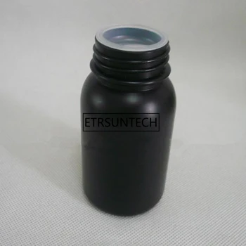100 ml/100g Tumši Melna Krāsa HDPE Pudeles, Plastmasas Pudeles, Pill Pudeles ar scew klp un iekšējo klp F1441