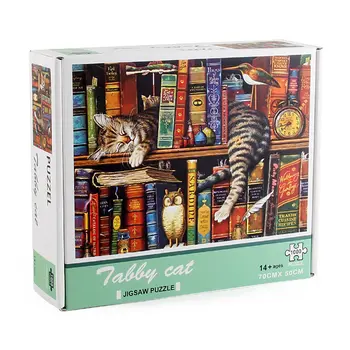 1000 Gabalus Mīklas Slinks Kaķis Jigsaw Pieaugušo Jigsaw Puzzle Izglītības Dekompresijas Puzzle