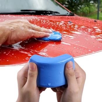 100g Zilā Burvju Auto Mazgāšana Tīrīšana Māls Auto Māla Bārs Detalizējot Mazgāt Tīrāku Dūņas Noņemšanas Sūkļi, Auto Tīrītājs