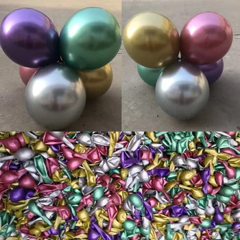 100gab 12inch 2.8 g Bieza Metāla Pērle Chrome Lateksa Baloni Happy Birthday Puse Rotājumi Bērniem, Kāzas, Hēlijs, Gaisa Ballon