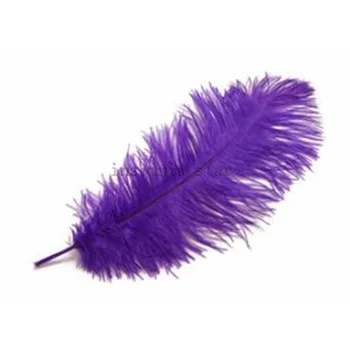 100gab asti pole dabas Strausu Spalvu 10-45CM/4-18Inch krāsoti violeta puse maska galvassegu aksesuāri