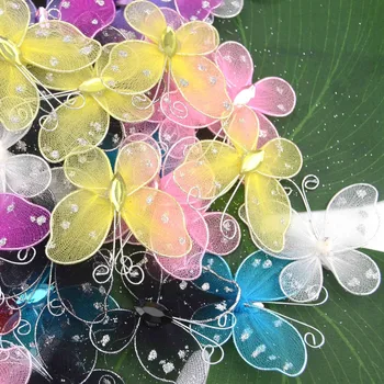 100gab Multicolor Acs PVC Butterfly 3D Sienas Uzlīmes Meitene Bērniem, Bērnu Istabas, Virtuve, Ledusskapis Kāzu Mājas Apdare
