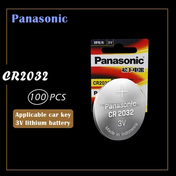 100gab oriģināls, jauns akumulators priekš PANASONIC cr2032 3 v pogu, šūnas monētas baterijas pulksteņu datoru cr 2032
