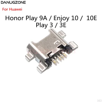 100PCS/Daudz Par Huawei Honor Spēlēt 9A / 10 Baudīt 10E / Gods Spēlēt 3 3E USB Uzlāde Dokā Maksas Ligzda Ostas Jack Plug Connector
