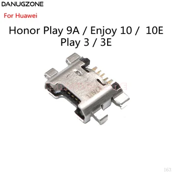 100PCS/Daudz Par Huawei Honor Spēlēt 9A / 10 Baudīt 10E / Gods Spēlēt 3 3E USB Uzlāde Dokā Maksas Ligzda Ostas Jack Plug Connector