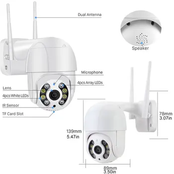 1080P FHD ip kameras wifi webcam mini drošības kamera āra cctv Ūdensizturīgs divvirzienu Audio ar INFRASARKANO Nakts Redzamības camara de seguridad