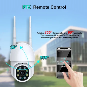 1080P PTZ Bezvadu IP Kamera Outdoor Ātrums Dome Ūdensizturīgs novērošanas kameras ar atmiņas karti, WiFi Drošības CCTV Kameras