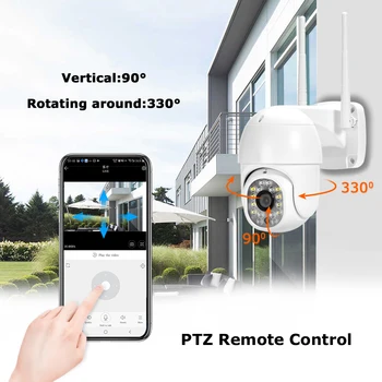 1080P PTZ Wifi IP Kameras Āra Ūdensizturīgs Auto Kustības izsekošana Bezvadu Kamera P2P ONVIF Audio 2MP Drošības CCTV Camera