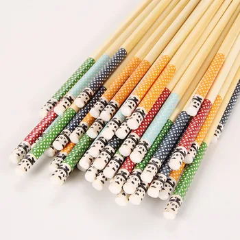 10pairs Bamboo Panda Irbulīši Atkārtoti lietojamiem Galda piederumi Ēdināšanas Ēšanas Japāņu Chopstick par Dāvanu Suši Pārtikas Nūjas