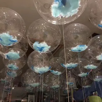 10pcs 18inch burbuļi bumbu caurspīdīga elastīga plastmasas, izturīgs, hēlija baloni, Ktv bar, kāzu svinības, dzimšanas dienas apdare spalvu