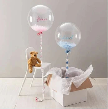 10pcs 18inch burbuļi bumbu caurspīdīga elastīga plastmasas, izturīgs, hēlija baloni, Ktv bar, kāzu svinības, dzimšanas dienas apdare spalvu