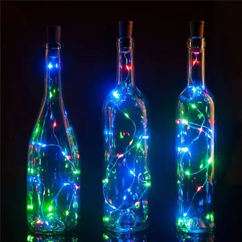 10pcs Akumulators iekļauts Vīna Pudeles Korķa Pasaku Gaismas Ziemassvētku Rotājumi LED String Light Telpā, Mājas Puse, Svētku Dekori