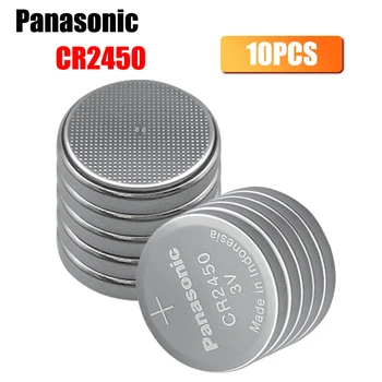 10PCS Panasonic 3 V 550mAh Li-ion Akumulators Skatīties CoCells Pogu Baterijas CR2450 DL2450 BR2450 LM2450 KCR5029 Pāļi Bouton