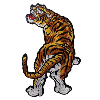 10piece Tiger Drēbes Plāksteri Izšuvumi Dzīvnieku Liela Aplikācijas Scrapbooking 33.5 cm*22 cm Piešūt Plāksteris Šūšanas Piederumi TH181