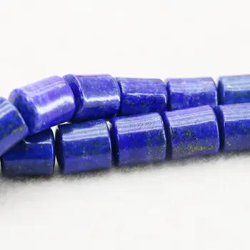 10x16mm Rotājumi Zilā Lapis lazuli Caurules Amatniecības Zaudēt DIY Krelles Daļēji Gatavo Akmeņiem Rotaslietu izgatavošana Dizains, Meitenes Dāvanas 15inch