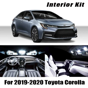 11x Canbus Bez Kļūdām, LED salona Apgaismojuma Komplekts, Iepakojumā 2019 2020 Toyota Corolla Automašīnu Piederumi Kartes Dome Bagāžnieka Licences Gaismas