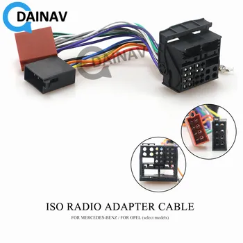 12-124 ISO Radio Adapters MERCEDES-BENZ, lai OPEL (atsevišķiem modeļiem) Vadu Josta Savienotājs Svina Stelles Kabeli ar Kontaktdakšu