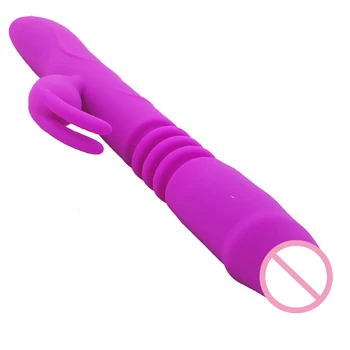 12+4 Vibrācijas Ātrumiem Silikona Trušu Vibratori Sievieti, USB Maksas stimulēt Klitoru Seksa Rotaļlietas Sievietēm, Pieaugušo Seksa Produkti