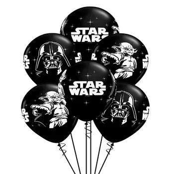 12 Collu Black White Star Wars Lateksa Baloni Pirātu Tēmu, Filmas Fani Partijas Apdare Dzimšanas Dienas Svinības Piederumi Bērniem, Rotaļlietas, Bumbas