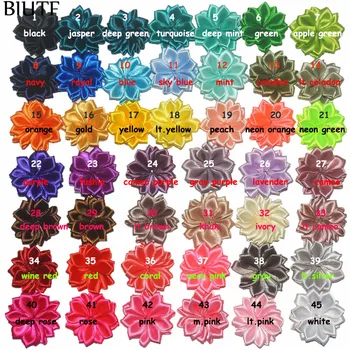 120pcs/daudz 3.5 cm mini satīna lenti multilayers ziedus Meitenei Matiem Piederumi, bezmaksas piegāde 36 krāsu izvēlēties TH63