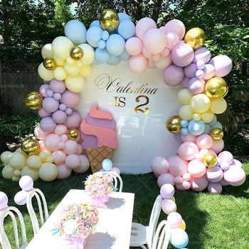 120pcs DIY Macaron Balonu Vainags Arku Komplekts Zelta Baltu Balonu, Dzimšanas dienu, Bērnu Dušas Kāzas Partijas Apdare
