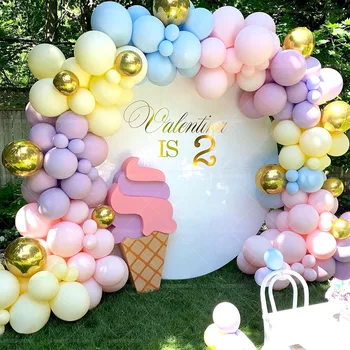 120pcs DIY Macaron Balonu Vainags Arku Komplekts Zelta Baltu Balonu, Dzimšanas dienu, Bērnu Dušas Kāzas Partijas Apdare