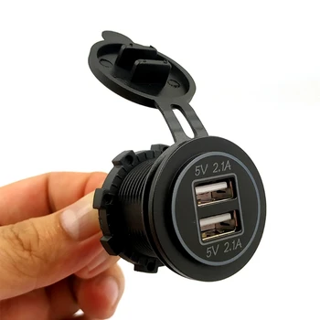 12V/24V Dual USB 2.1 Auto Lādētāju Strāvas Adapteri iPhone iPad, Mobilo Telefonu GPS