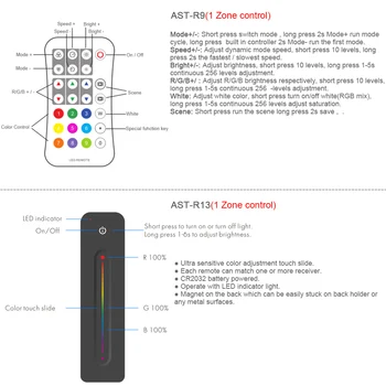 12V Wifi RGB LED Kontrolieris 24V 36V DC RF 2.4 G ar Bezvadu Tālvadības Smart Wifi Kontrolieris par Vienu Krāsu KMT LED Lentes RGB