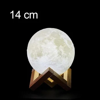 14CM 3D Drukas Moonlight Lampas Kancelejas piederumu Komplekts Lādējamu USB LED Touch Switch Mēness Gaismas Krāsains Nakts Bērnu Dzimšanas dienas Dāvanas