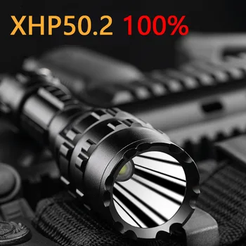 150000cd XHP50.2 Taktiskās Led Lukturīti USB Spēcīgs Lāpu 18650 Vai 26650 Akumulatora Ūdensizturīgs Medību Gaismas XML2 Puses Gaismas