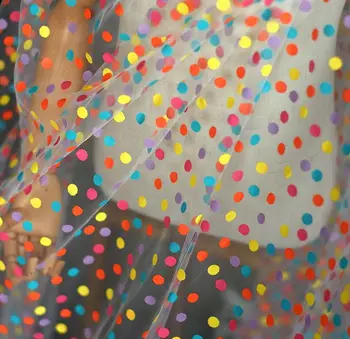 160cm Plašu Krāsains Polka Dot Printing Acs Auduma Līgavas Kleitu, Kāzu Dekorēšana Bērnu Apģērbu Tutu Kleita Baby Duša