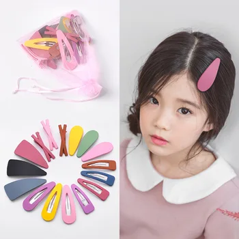 16Pcs/daudz korejiešu Matu spraudes Meitenēm, Sievietēm Mirdzēt Waterdrop Hairgrips Modes Konfektes Krāsu Matadatas Deju Grupa Bērniem Cepures