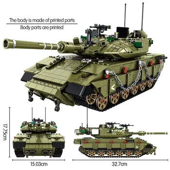 1730Pcs Militāro MK4 Galvenais Kaujas Tanks Modeļa Pilsētas Celtniecības Bloki WW2 Armijas Karavīrs, Skaitļi Ķieģeļi Rotaļlietas Bērniem Zēni