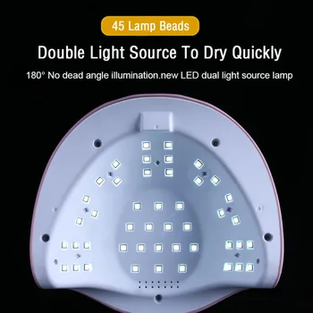 180W Zīmola SAULE M3 UV LED Lampas SUNUV Nagu Žāvētājs Manikīrs Visiem Nagiem Gēla Laku, 45LEDs Lampas Nagus Dryering Nail art Rīki