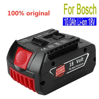 18V 10000mAh Uzlādējams Par Bosch 18V Akumulatora Backup10.0A Portatīvo Nomaiņa BAT609 Indikators+3A Akumulatora Lādētājs