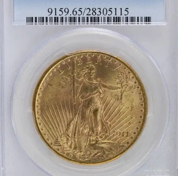1911-S $20 Saint Gaudens Dubultā Ērgļa monēta